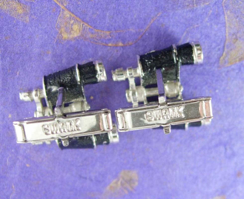Binoculars Cuff links set Novelty Tie Clip Vintage Military Bird watching Astronomy Mens Swank  field glasses birder cool gift hipster