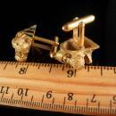 Exotic cufflinks Lion open mouth Tiger Cuff links Vintage LEO Figural Gothic gift jewelry July august birthday