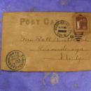 Antique Red devil postcard 1905 leather Halloween Post card Who the Devil mailed this Rare souvenir