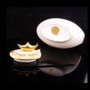 vintage Art Deco Teapot / Gold Crown Top / Julius Brauer China / handpainted teapot / pickard china / princess teapot / queen pot