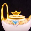 vintage Art Deco Teapot / Gold Crown Top / Julius Brauer China / handpainted teapot / pickard china / princess teapot / queen pot