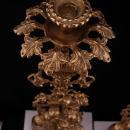 Victorian candle holders / vintage wedding gift / victorian brass Candlesticks / dog candelabra / marble base /  home decor anniversary