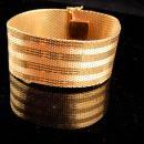 AWESOME Gold bracelet / Signed Amerikana A D / Gold filled Mesh / Andreas Daub/ Germany bracelet / HEAVY 7