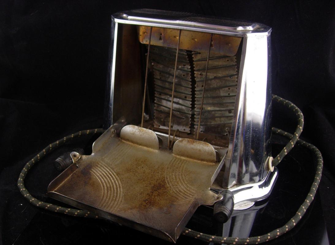 Antique Flip Toaster / art deco kitchenware / Son Chief bread warmer / Kitchen gadget / Electric bread toaster / Flip Flop Flopper toaster