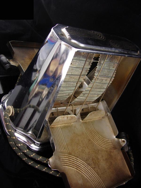 Antique Flip Toaster / art deco kitchenware / Son Chief bread warmer / Kitchen gadget / Electric bread toaster / Flip Flop Flopper toaster
