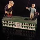 Mechanical bank - Vintage golf gift - metal toy - cast iron bank - Birdie Putt - Golfer and caddie - hole in one - gag gift