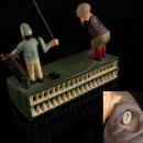 Mechanical bank - Vintage golf gift - metal toy - cast iron bank - Birdie Putt - Golfer and caddie - hole in one - gag gift