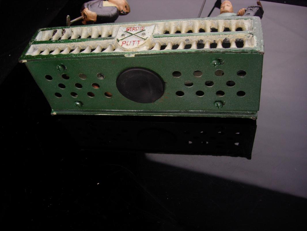 Mechanical bank - Vintage golf gift - metal toy - cast iron bank - Birdie Putt - Golfer and caddie - hole in one - gag gift