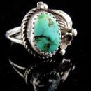 Vintage sterling Indian Ring - Turquoise jewelry - size 8 -Native American design - southwestern jewelry - dogwood flower - hippie ring