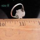 Vintage sterling Indian Ring - Turquoise jewelry - size 8 -Native American design - southwestern jewelry - dogwood flower - hippie ring