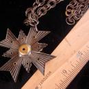 Vintage Maltese cross necklace - Renaissance wedding - medieval symbol - Biker jewelry - religious Christian necklace - womens mens jewelry