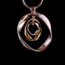 vintage HYPNOTIC  Spinner necklace - wind chime design -  adjustable modernist pendant - mystical design - gift for her