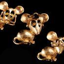 Vintage Mechanical Mouse Brooch / moveable eyeglasses - Cravat holder - Vintage Lapel Pin eyeglasses - optometrist gift - binocles-ciseaux