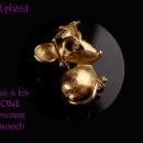 Vintage Mechanical Mouse Brooch / moveable eyeglasses - Cravat holder - Vintage Lapel Pin eyeglasses - optometrist gift - binocles-ciseaux