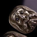 RARE sterling cufflinks - Plato - sapphire eyes - scholar - philosopher - Vintage philosophy Figural Head - silver cufflink -graduation gift