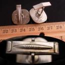 RARE sterling cufflinks - Plato - sapphire eyes - scholar - philosopher - Vintage philosophy Figural Head - silver cufflink -graduation gift