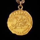 Caesars Palace Necklace - huge Casino coin - Vintage Gambling token - gold Entertainer gift - Dealer Lucky necklace - hip hop gift