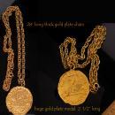 Caesars Palace Necklace - huge Casino coin - Vintage Gambling token - gold Entertainer gift - Dealer Lucky necklace - hip hop gift