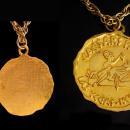 Caesars Palace Necklace - huge Casino coin - Vintage Gambling token - gold Entertainer gift - Dealer Lucky necklace - hip hop gift