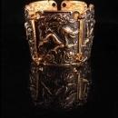 Exotic Dragon Bracelet - Medieval cuff - gold & black - mythical jewelry