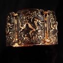 Exotic Dragon Bracelet - Medieval cuff - gold & black - mythical jewelry