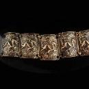 Exotic Dragon Bracelet - Medieval cuff - gold & black - mythical jewelry