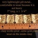 Exotic Dragon Bracelet - Medieval cuff - gold & black - mythical jewelry