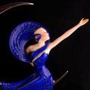 Erotic art deco statue - exotic Erte Moon sculpture -  Vintage Goddess statue - Mantle sculpture - signed art - Victoria Oldham