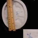 Pair Antique Victorian lovers plaques - Hallmarked Kalk Crossed arrows - Vintage wedding gift - porcelain kissing man woman