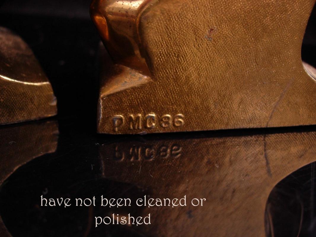 Vintage Pine Cone Bookends - Signed set - PMC-86- housewarming Thank you gift - figural book end set