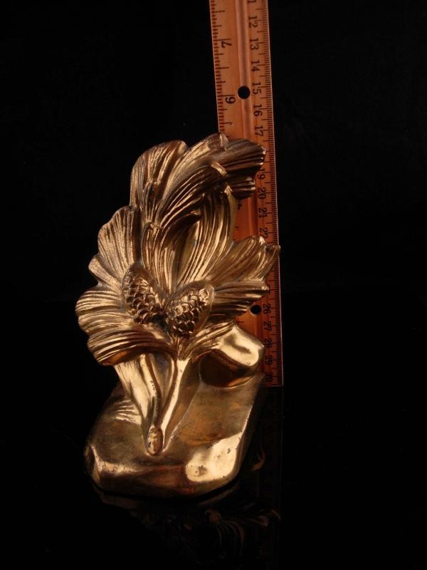 Vintage Pine Cone Bookends - Signed set - PMC-86- housewarming Thank you gift - figural book end set