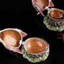 Enamel Bird Box - pink rhinestone trinket box - ring case - jewellery box - hinged bird box