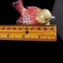 Enamel Bird Box - pink rhinestone trinket box - ring case - jewellery box - hinged bird box