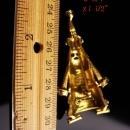 Vintage Hollycraft Brooch - Christmas tree santa claus - rhinestone pin - estate jewelry - holiday jewelry - figural brooch