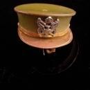 Enamel Military Hat locket BRooch Sweetheart Vintage pin  officers cap with PHOTO WW11 veterans memorabilia