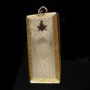 Vintage Art Deco Masonic stamp case - engine turned striping - vintage fraternal mason freemasonary fob case