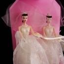 1987 Barbie wedding ornaments - 2 barbies - no ken- gay interest - lgbt gift - wedding dress cake topper