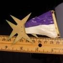 Antique Oddfellow medal - past commandant maltese cross - Jewel Knights Templar Fraternal Enamel masonic ribbon