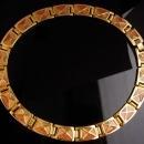 Vintage Cleopatra necklace - gold & Enamel statement collar - Goddess jewelry - hinged necklace