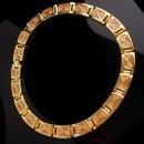 Vintage Cleopatra necklace - gold & Enamel statement collar - Goddess jewelry - hinged necklace