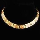 Vintage Cleopatra necklace - gold & Enamel statement collar - Goddess jewelry - hinged necklace
