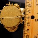 Vintage Miriam Haskell Brooch - Baroque glass pearls - double sided necklace clasp - estate jewelry - unsigned designer jewelry