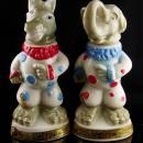 PAIR Vintage Donkey Political Figural bottle and Democrat elephant Novelty gift Mens desk accessory