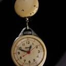 Antique Ingersoll Nurse watch - Enamel teacher watch - retractable chain - pendant pocketwatch -