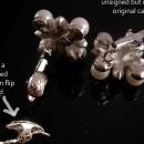 Vintage Statement jewelry - Monet Rhinestones earrings - Wedding jewelry - silver clip on - original card - flip comfort back