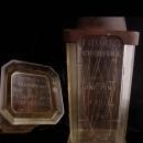 1878 egg beater - Antique Silver & Co. Glass Mixer - vintage crank handle - Brooklyn NY - flour and liquid measure