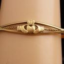 VINTAGE IRISH Claddagh bracelet - 14ct gold filled Irish - sweetheart gift - Ireland Celtic bangle -  Loyalty Friendship anniversary