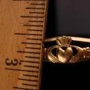 VINTAGE IRISH Claddagh bracelet - 14ct gold filled Irish - sweetheart gift - Ireland Celtic bangle -  Loyalty Friendship anniversary