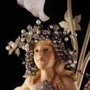Huge Fairy Lamp - Glitzed out gothic - One of a KIND - HUGE vintage rhinestones - nymph wings - ooak light - tulip bulbs - 30
