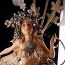Huge Fairy Lamp - Glitzed out gothic - One of a KIND - HUGE vintage rhinestones - nymph wings - ooak light - tulip bulbs - 30